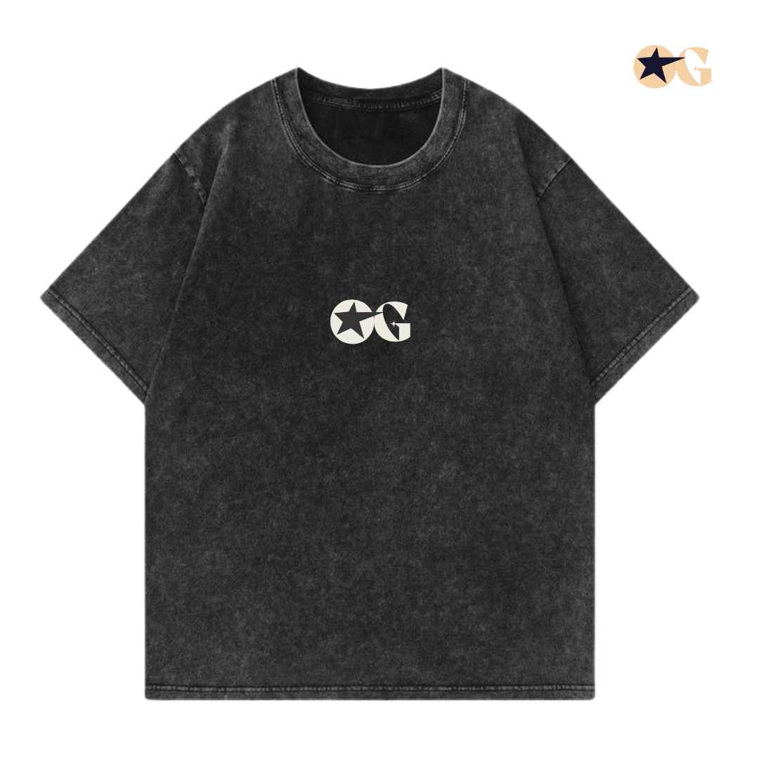 Solid Acid Washed T-shirt