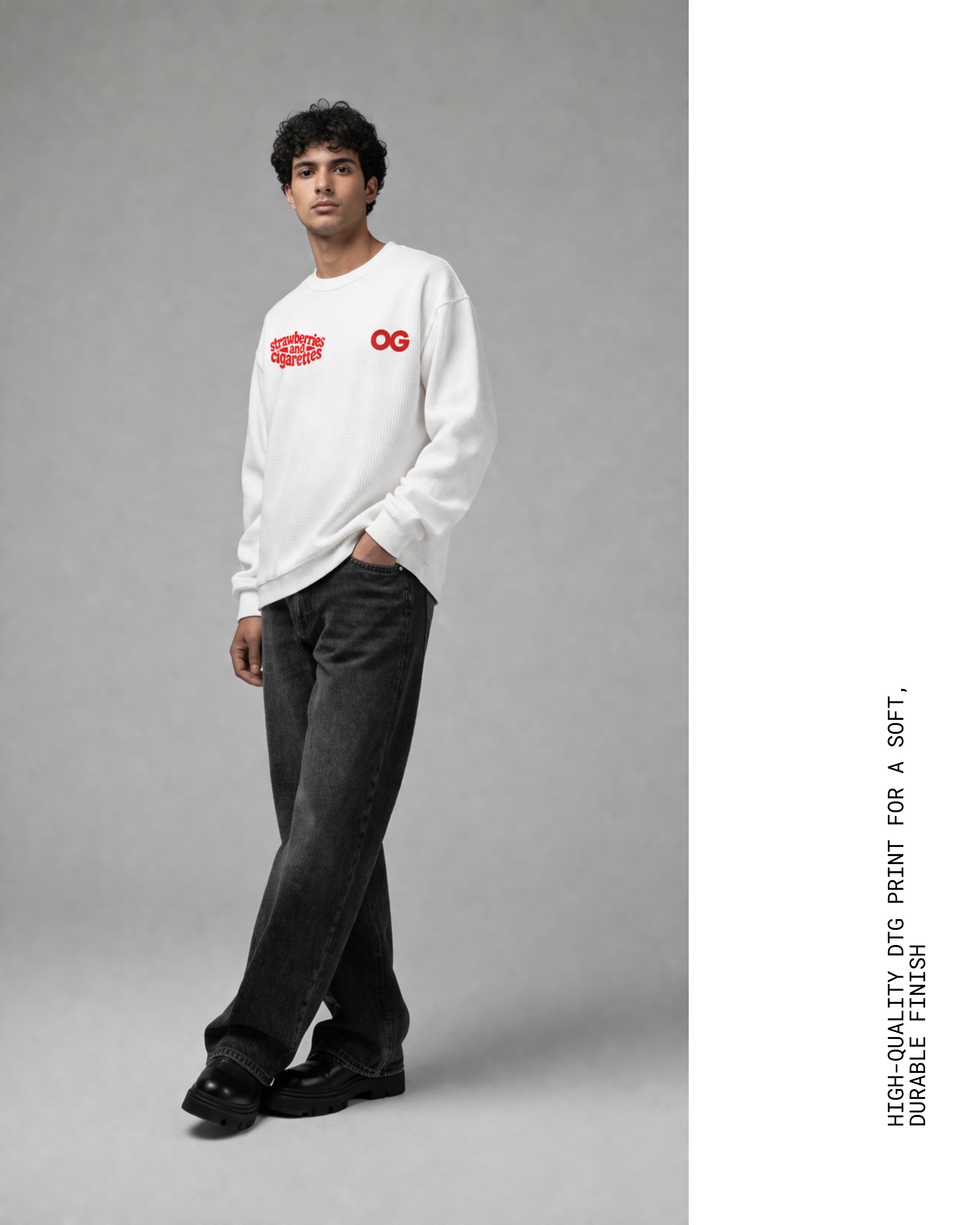 STRAWBERRIES & CIGRATTES | WAFFLE KNIT TEE | LONGSLEEVE