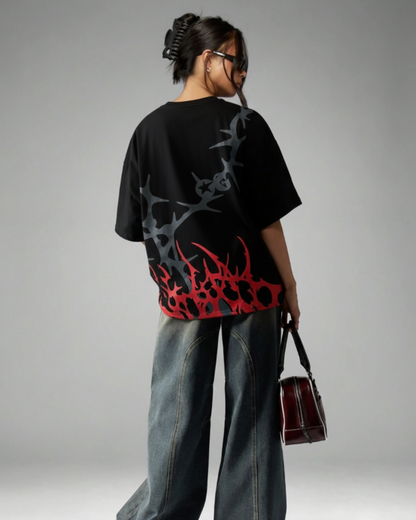 Red Mercy Oversize Tee