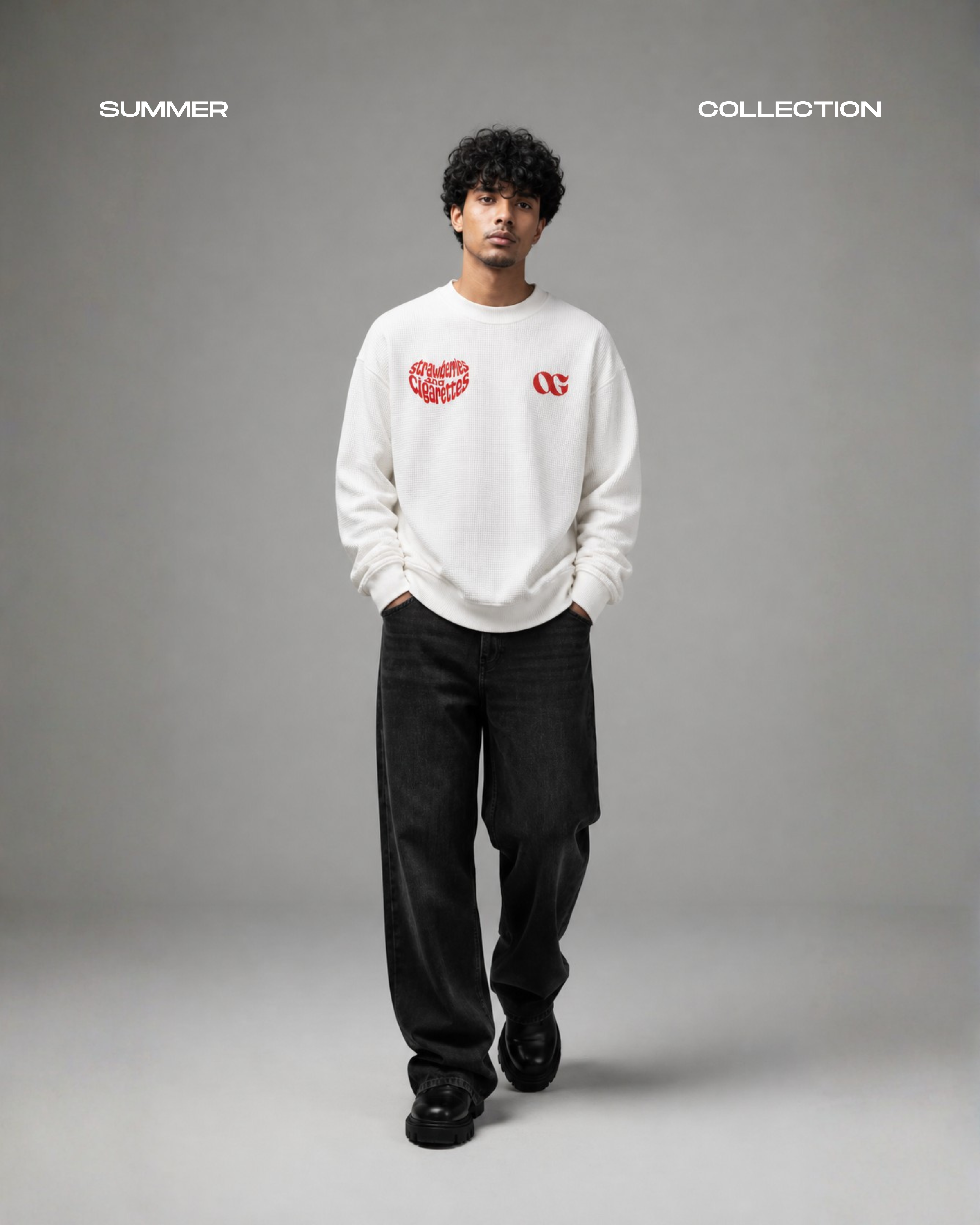 STRAWBERRIES & CIGRATTES | WAFFLE KNIT TEE | LONGSLEEVE
