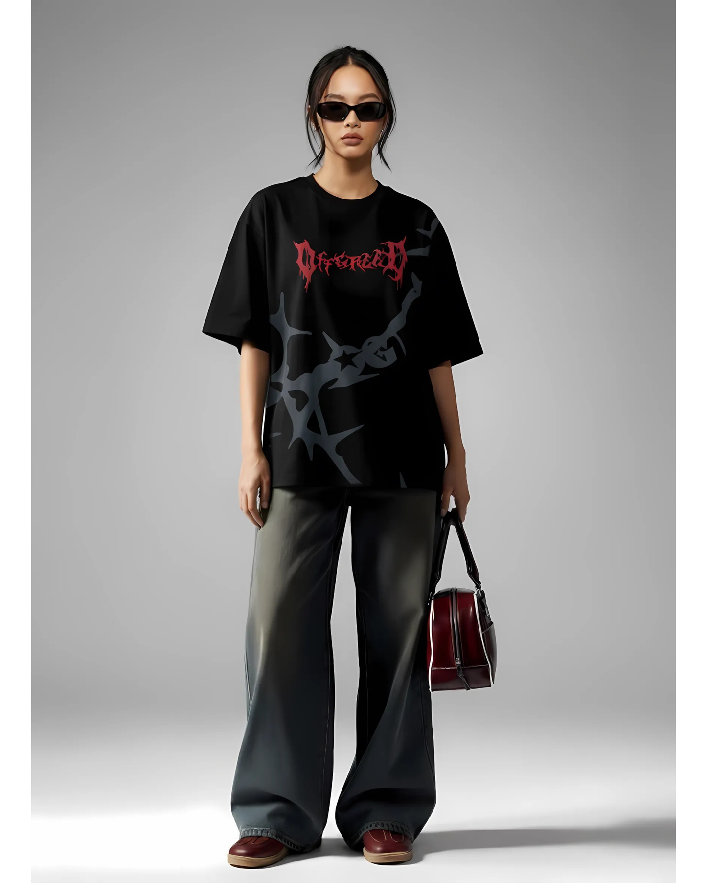 Red Mercy Oversize Tee